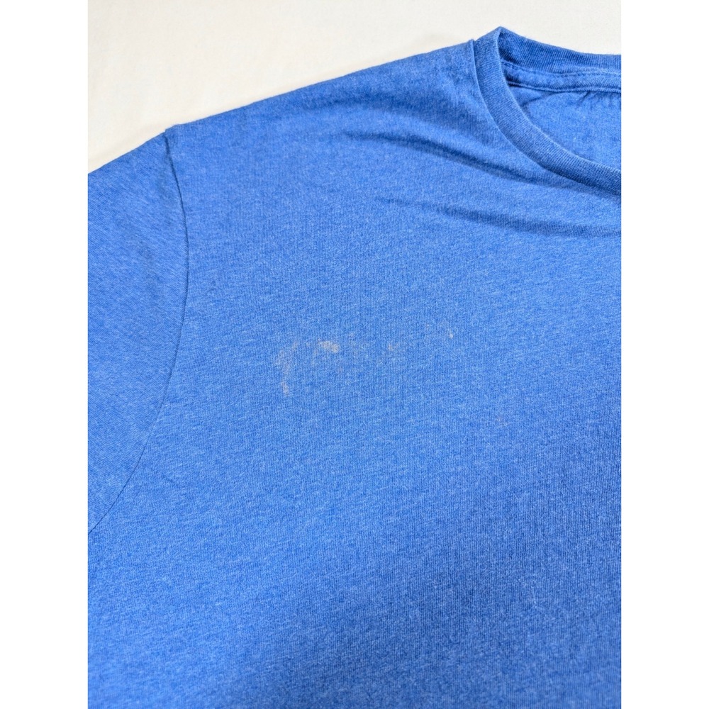 Polo Ralph Lauren Mens XL Blue Heather Short Sleeve Pony Logo T-Shirt Stained - Picture 6 of 8